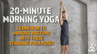 20 Minute Morning Yoga | Learn How to Improve Posture With These Standing Yoga Poses! screenshot 5
