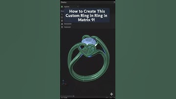 Designing  Custom Ring in Matrix 9 💍✨ #shorts  #jewelrycad #matrix9 #engagementring #3dmodeling #cad