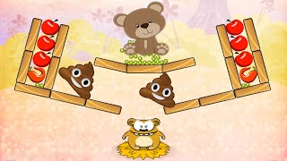 Hungry Little Bear Om Nom 🐻 Gameplay Walkthrough Part - All Levels/Chapters/Episodes (iOS, Android) screenshot 3