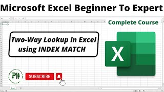 How to - perform a two-way lookup in Excel using INDEX MATCH #indexmatch #exceltutorial