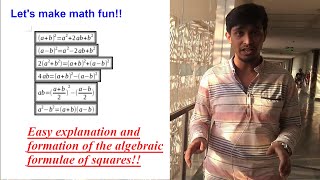 Easy Explanation Of Algebraic Formulae Of Squareseasy Mathsmagic Math Stat