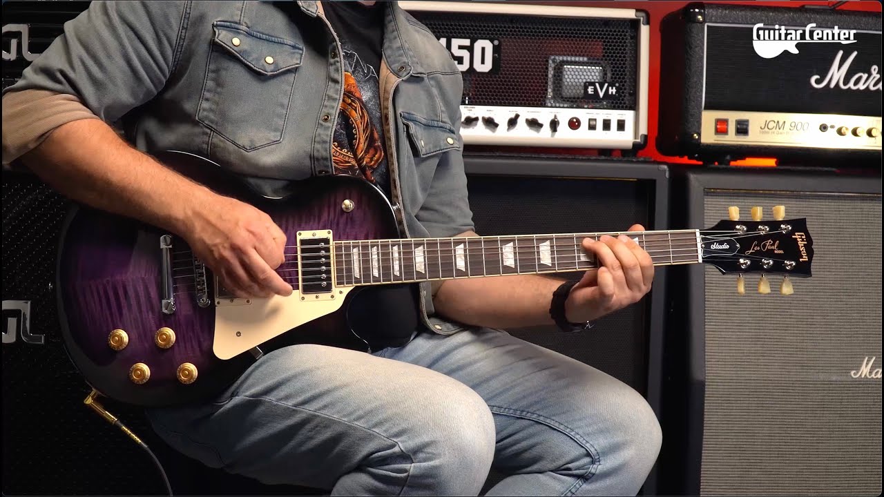 Gibson Les Paul Studio Figured Dark Purple Burst | TV Guitar Center