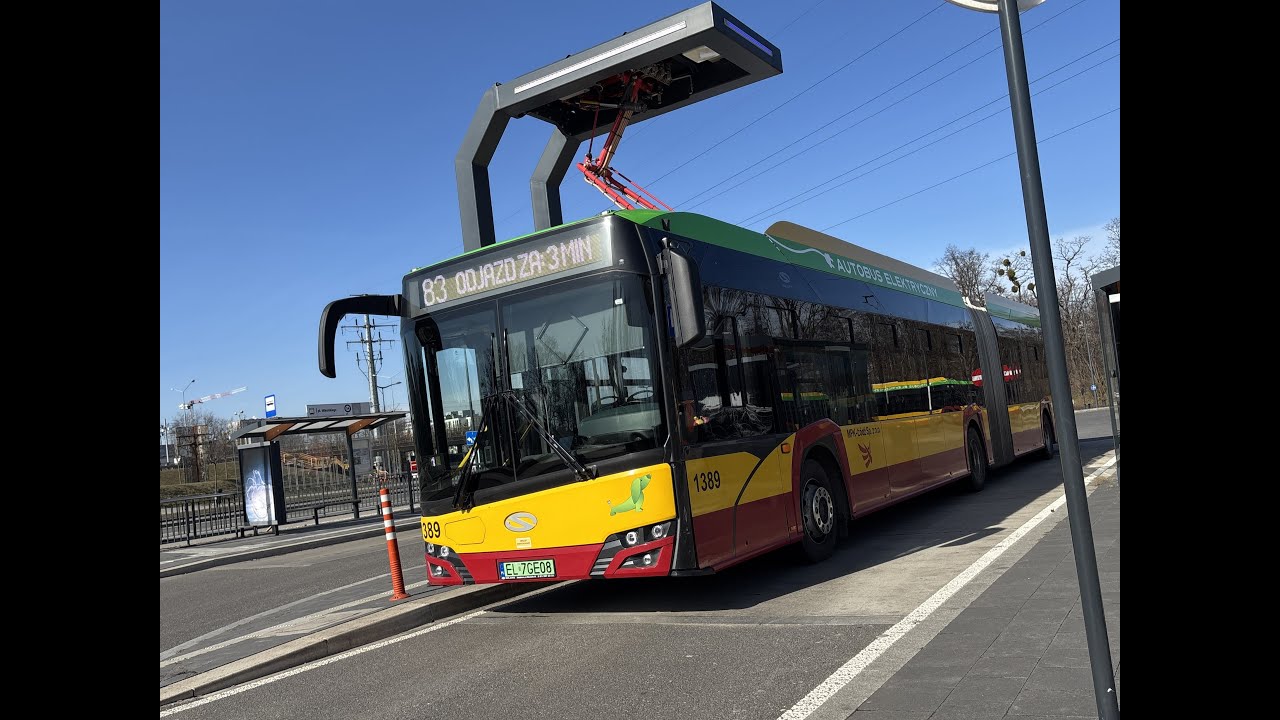Solaris Urbino 18 electric IV #1389 MPK Łódź linia 83 kierunek Cm.Szczecińska