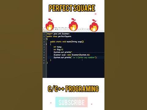 Perfect square || java program to check whether its perfect number or ...