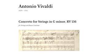 Vivaldi — Concerto for Strings in G minor, RV 156 | Critical Edition with Score