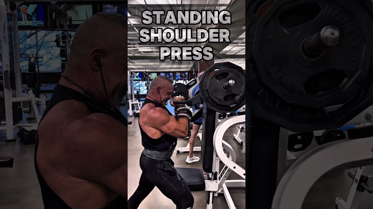 STANDING SHOULDER PRESS #workout #motivation #muscle #workouttips #shoulders