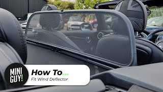 How To Fit Wind Deflector To Mini Convertible screenshot 5