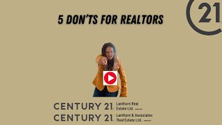 5 DON’TS FOR REALTORS YOUTUBE VIDEO