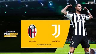 Balogna vs Juventus | C.Ronaldo Scored 3 Goals (Hat Trick) | PES 2022 Mod For PES 2021 Gameplay