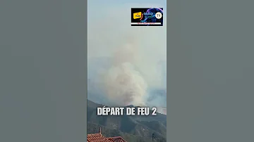 Départ De Feu Observé à Tahchat Visible Depuis Le Village Ath Frah 