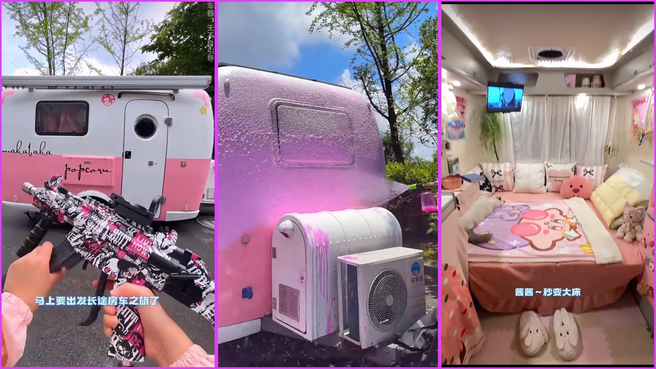 Immersive Camping Car Cleaning🎀 | Restocking And Organization✨