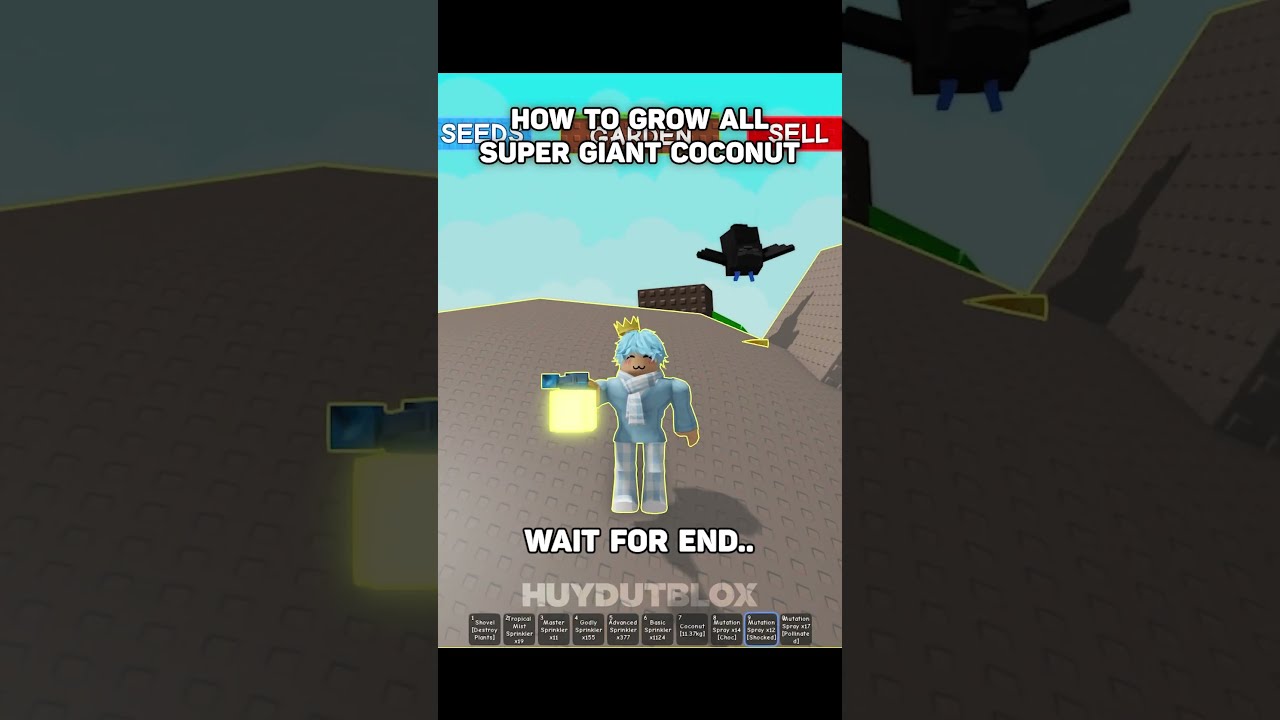 How To Grow All Super Giant Coconut😱 #huydutblox #roblox #growagarden