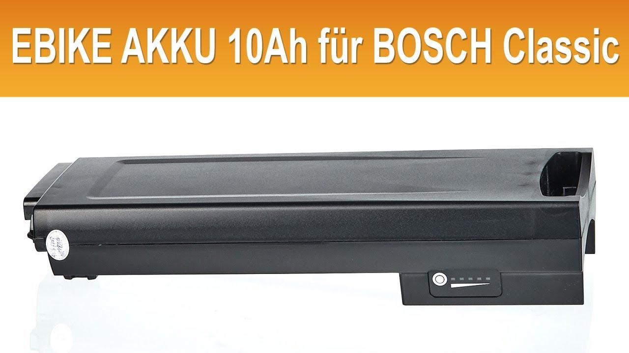 eBike Akku Ersatzakku Batterie 10,4 Ah 375 Wh für Bosch eBike Classic 36V System Gepäckträger