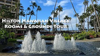 Rainbow & Ali'i Tower Rooms, Complete Grounds Tour - Hilton Hawaiian Village, Oahu, 2024