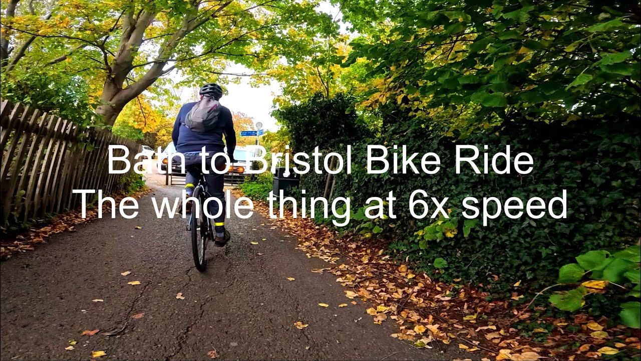 Bath to Bristol cycle path whole ride at 6x speed