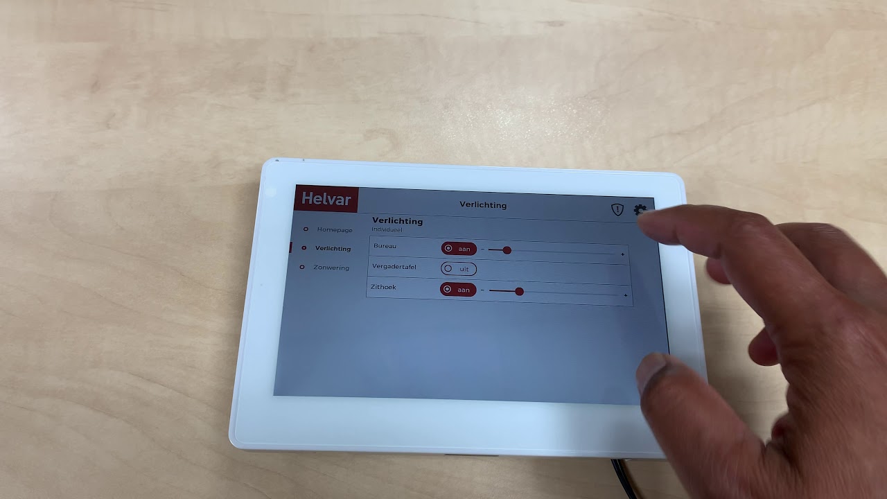 Helvar Touchscreen Layout