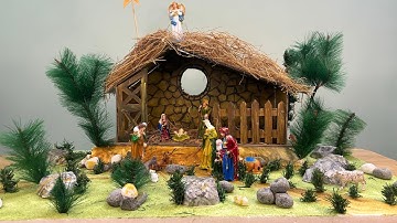 How to Make Christmas Crib | DIY Nativity Scene in cardboard