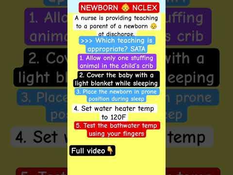 Newborn NCLEX Practice Question on Safety #nclex #shorts