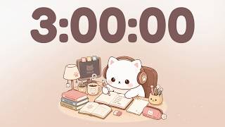 🐱 3 Hour Countdown Timer | Focus for Study & Work 📚 Cozy Study Space | Soft Lofi Music screenshot 4