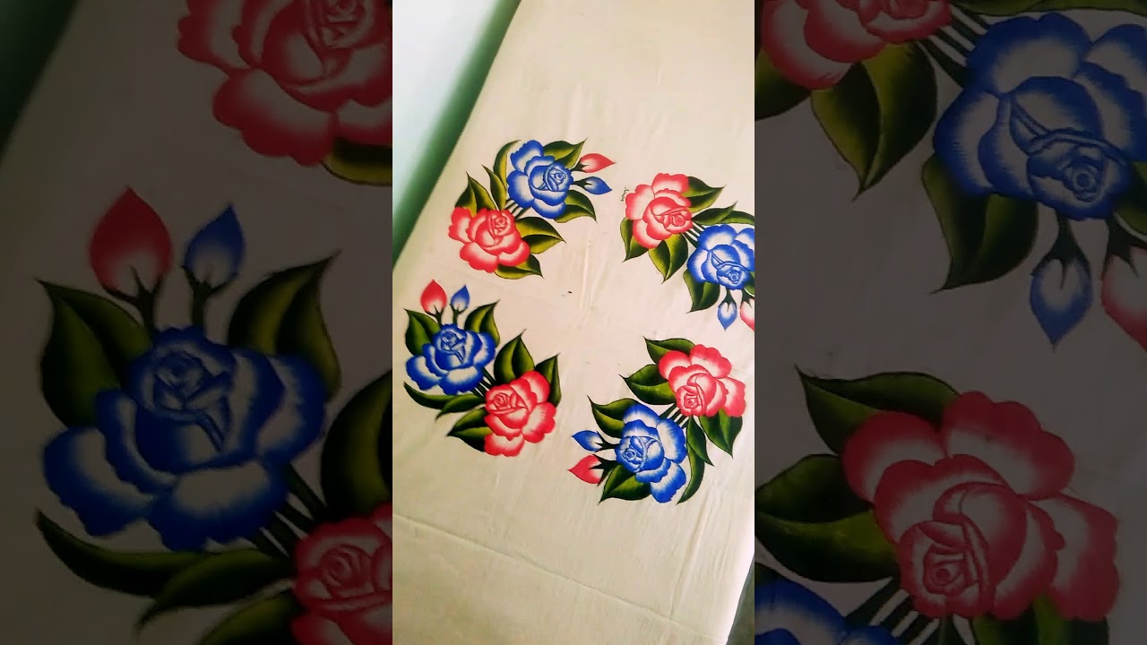 Beautiful fabric painting on bedsheet -5