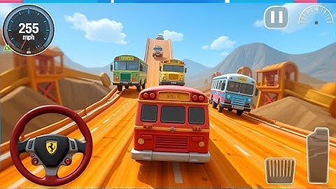 Crazy Bus Mega Ramp Impossible Racing Bus Stunts Impossible Tracks - Android Gameplay Video