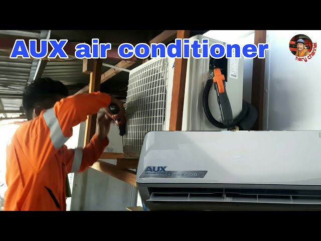 Unboxing, review, test running ampere ac aux split type standard R410a 1hp class=