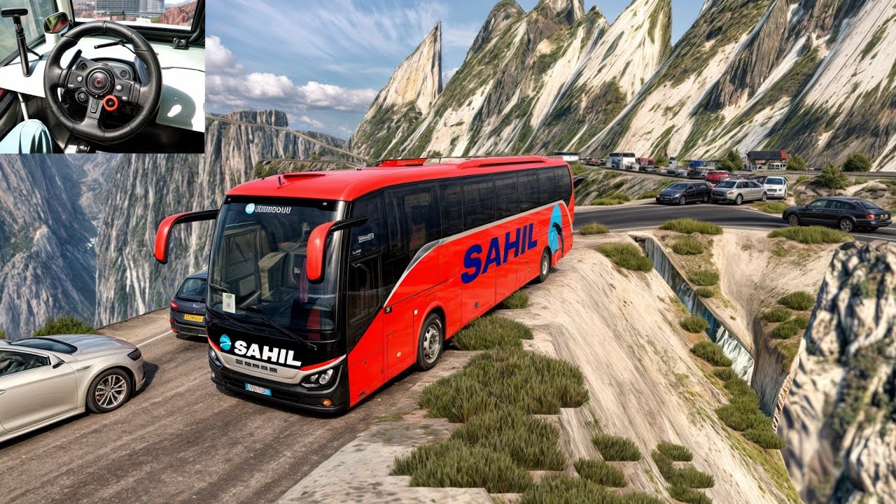 Bus Driving Challange in Most Dangers Road | Euro Truck Simulator 2 | Logitech G29 Gameplay