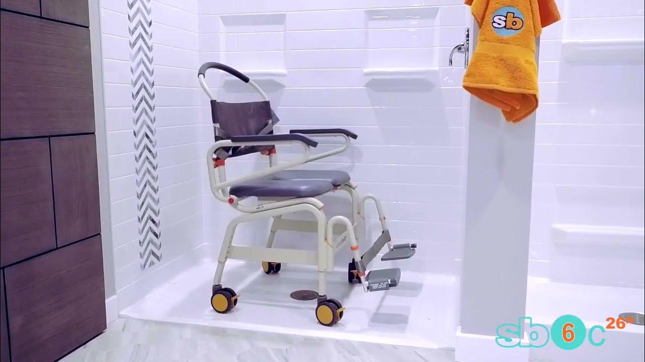 SB6c26 Shower Buddy Mobile Commode XXL YouTube
