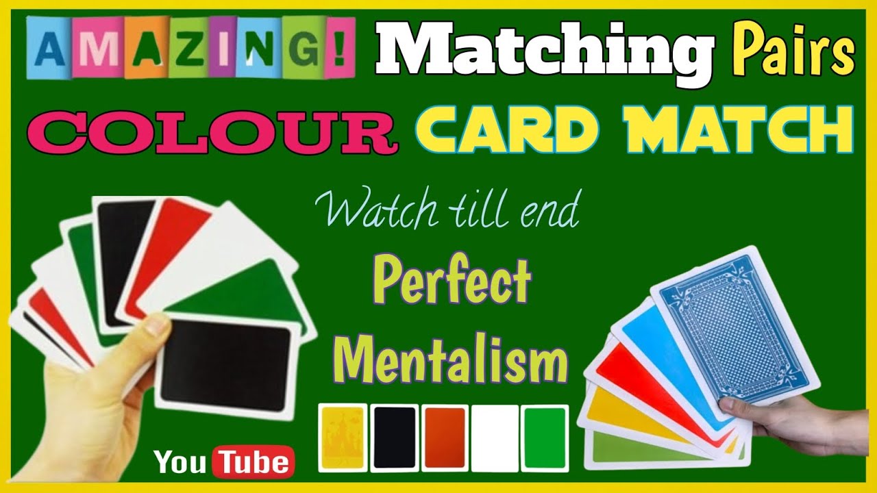 Amazing Matching Pairs 😎 Colour Card Match 🫠 Colour match card trick 👌 