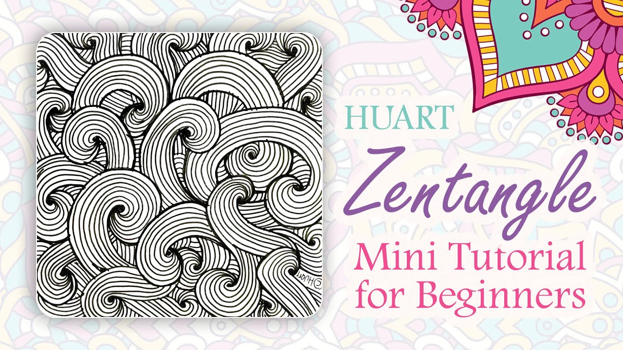 Zentangle mini tutorial for beginners - YouTube