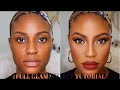 FLAWLESS FULL GLAM MAKEUP TUTORIAL *No False Eyelashes* #beginnerfriendly #woc #brownskin #darkskin