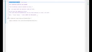 Java Interview Can I make abstract class as final
