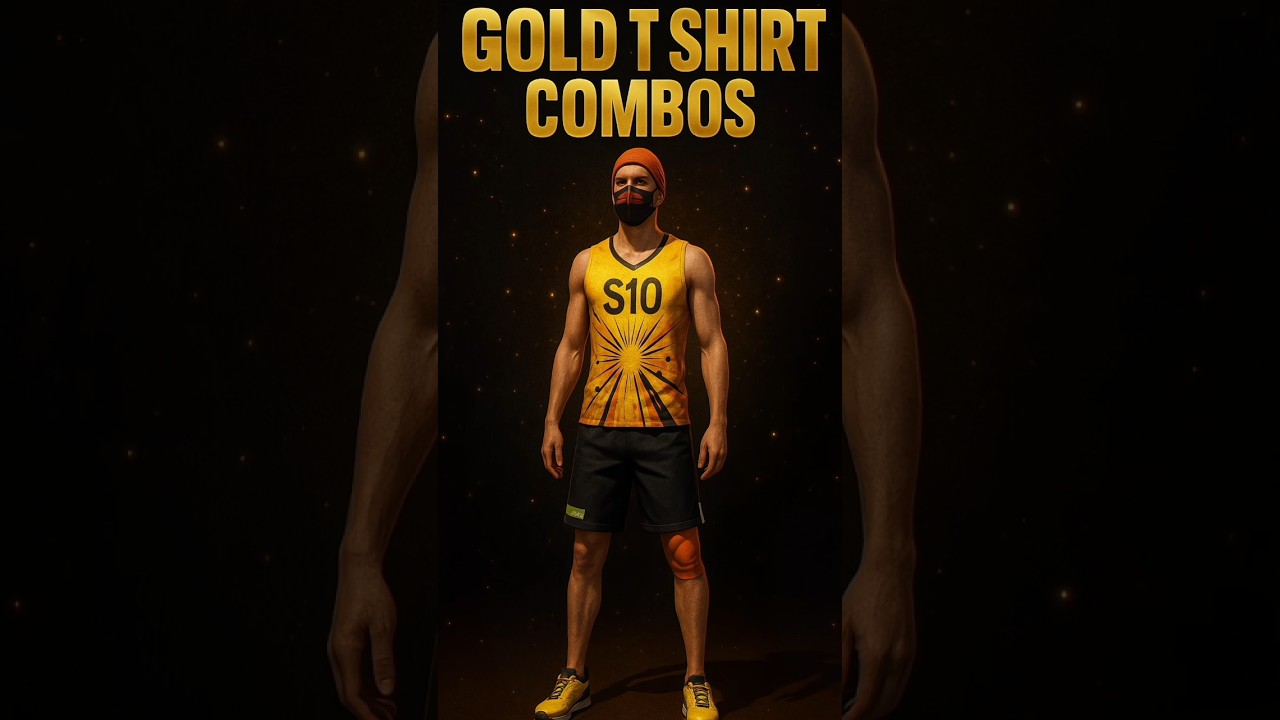 "⚡S10 GOLD T-SHIRT COMBOS 🔥PART 2 | OP Style Look in Free Fire!"