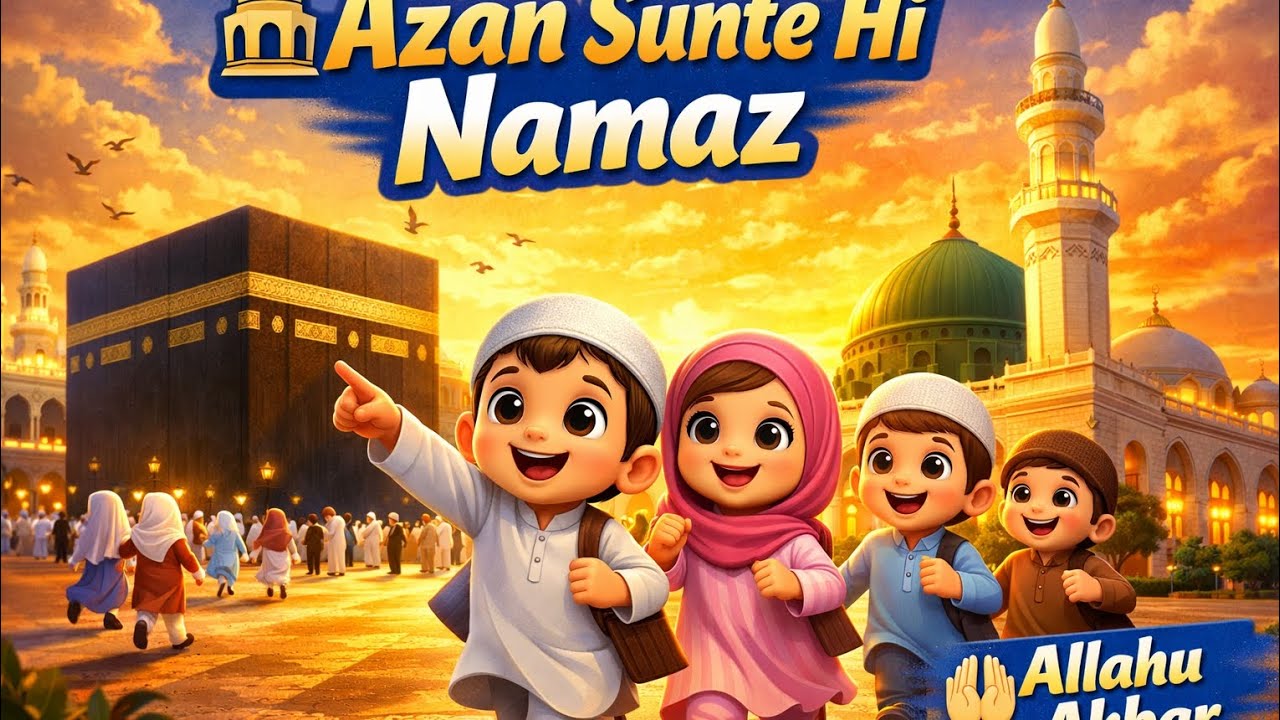 Azan | Heart Touching Call to Prayer | 3D Cartoon Islamic Video | Peaceful Azan