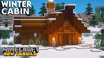 Minecraft: How to Build a Small Winter Cabin | Winter Cabin Tutorial