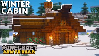 Minecraft: How to Build a Small Winter Cabin | Winter Cabin Tutorial