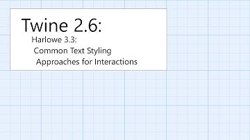 Twine 2.6: Harlowe 3.3: Introduction: Common Text Styling Approaches for Interactions