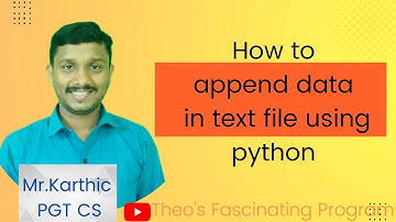 How to append data in text file python#pythonprogramming #python  #theosfascinatingprograms
