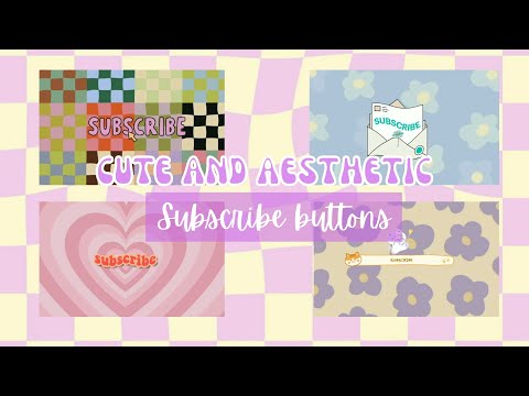 Cute & Aesthetic subscribe buttons green screen🌷✨( No credit needed)