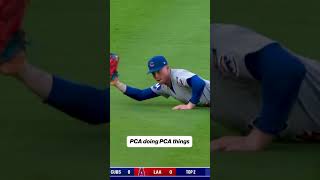 PCA with an INSANE catch 🥶 #cubs #mlb