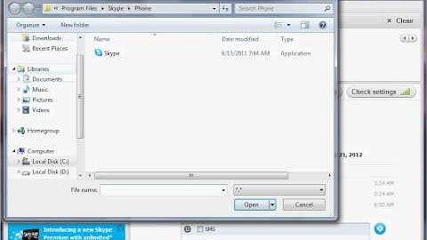 Send file using skype