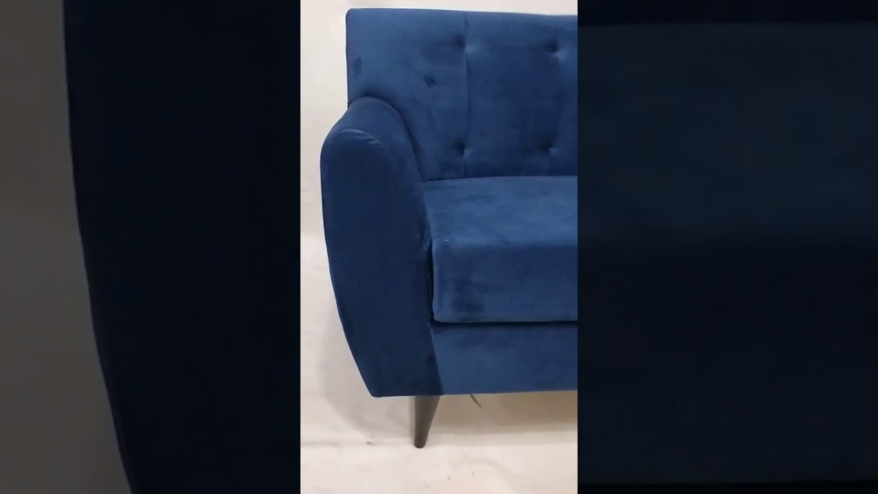 Thunder 2.5 Seater Sofa in Blue Suede