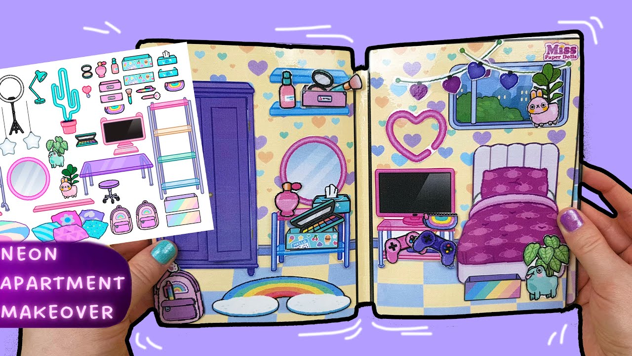 Printable Toca Boca House / Toca Boca Papercraft / Quiet Book Pages /  Printable Apartment for Paper Dolls 