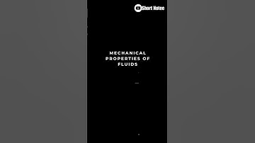 Mechanical Properties of Fluids short notes | #physics #ytshorts