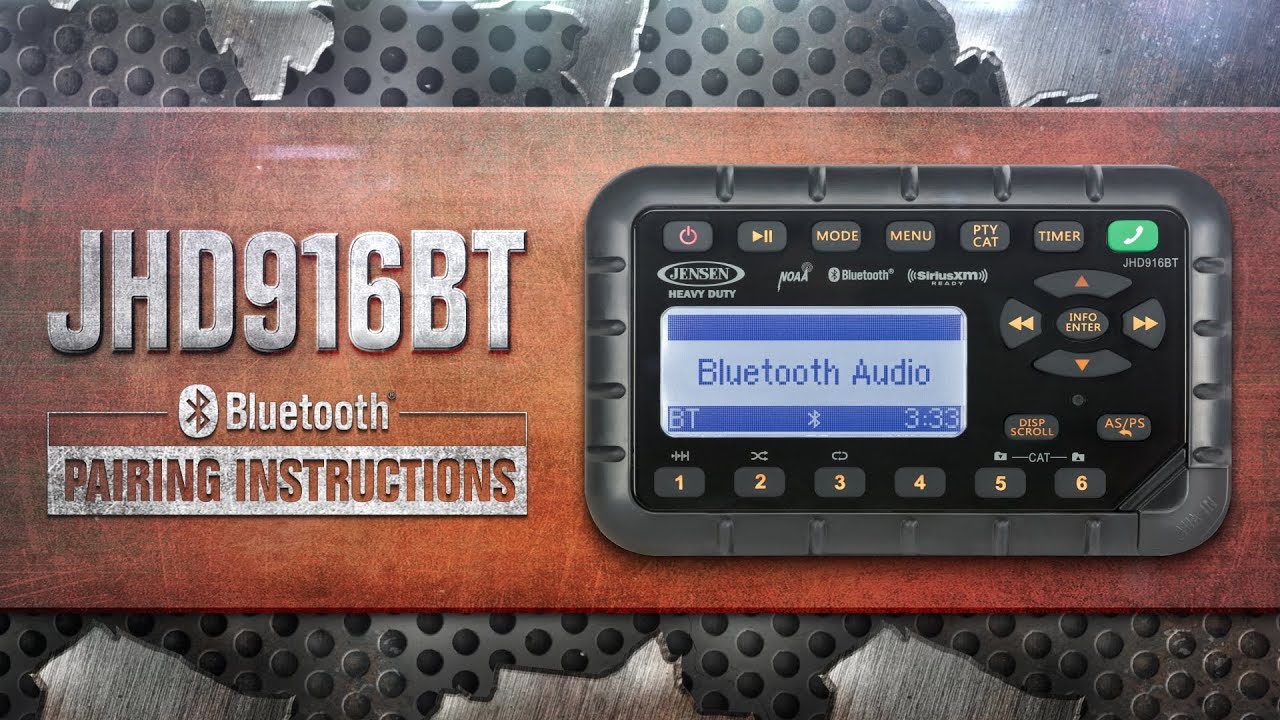 Jensen® Heavy Duty Jhd916Bt | Bluetooth Pairing