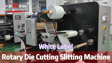 High Production Servo Motor Driven White Label Sticker Roll Rotary Die Cutting Slitting Machine