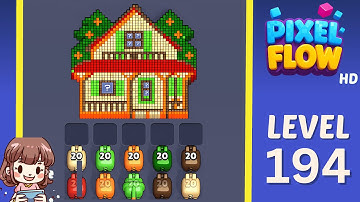 Pixel Flow Level 194 Solution Walkthrough