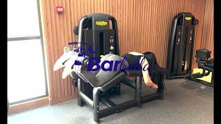 Prone Hamstring Curl Machine w/Single Leg Eccentric - Barbella App Demo Video
