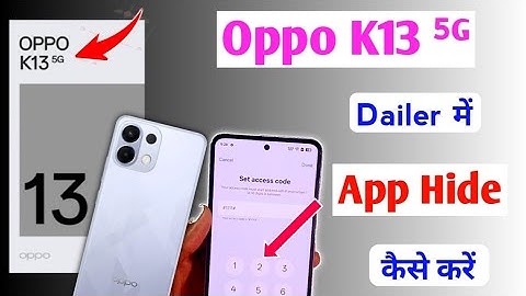 Oppo k13 App hide setting | Oppo k13 dailer me app hide kaise kare/How to hide apps in oppo k13 5g