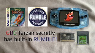 GBC game secretly shipped with RUMBLE functionality - how to activate it - Disney's Tarzan screenshot 4